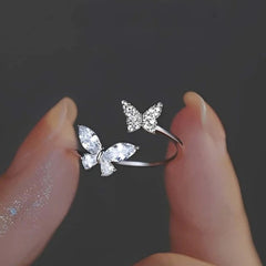 S925 Sterling Silver Butterfly Ring